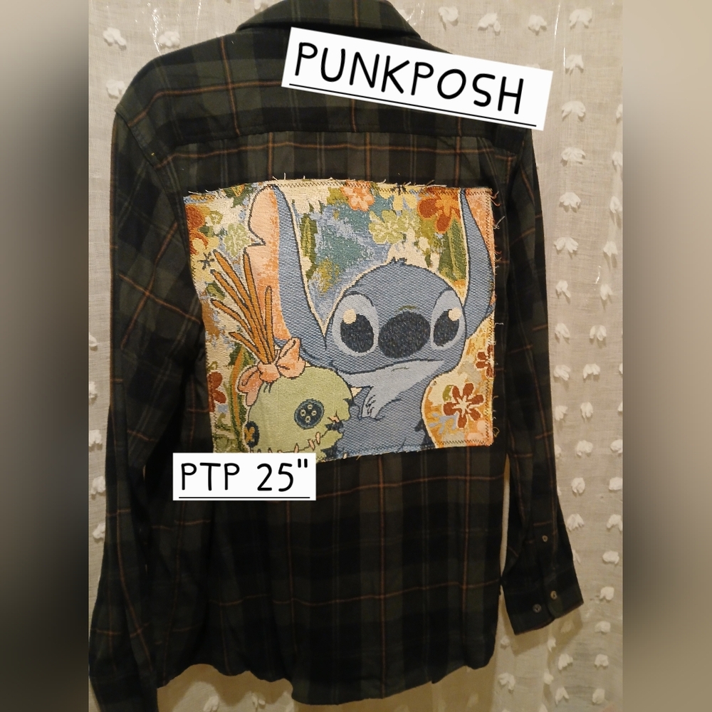 UPCYCLED STITCH TAPESTRY GRAPHIC ON FLANNEL